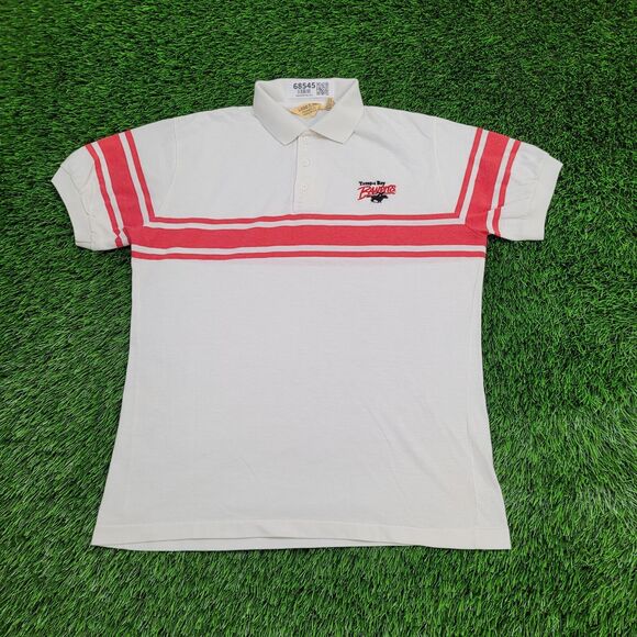 Vintage 60s Tampa-Bay Bandits Shirt Medium 19x26 White USA - Picture 1 of 13